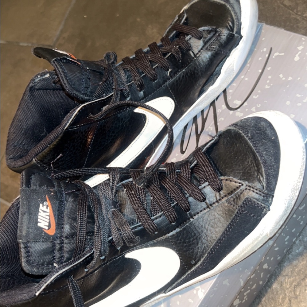 Nike Black and White High-Top Sneakers